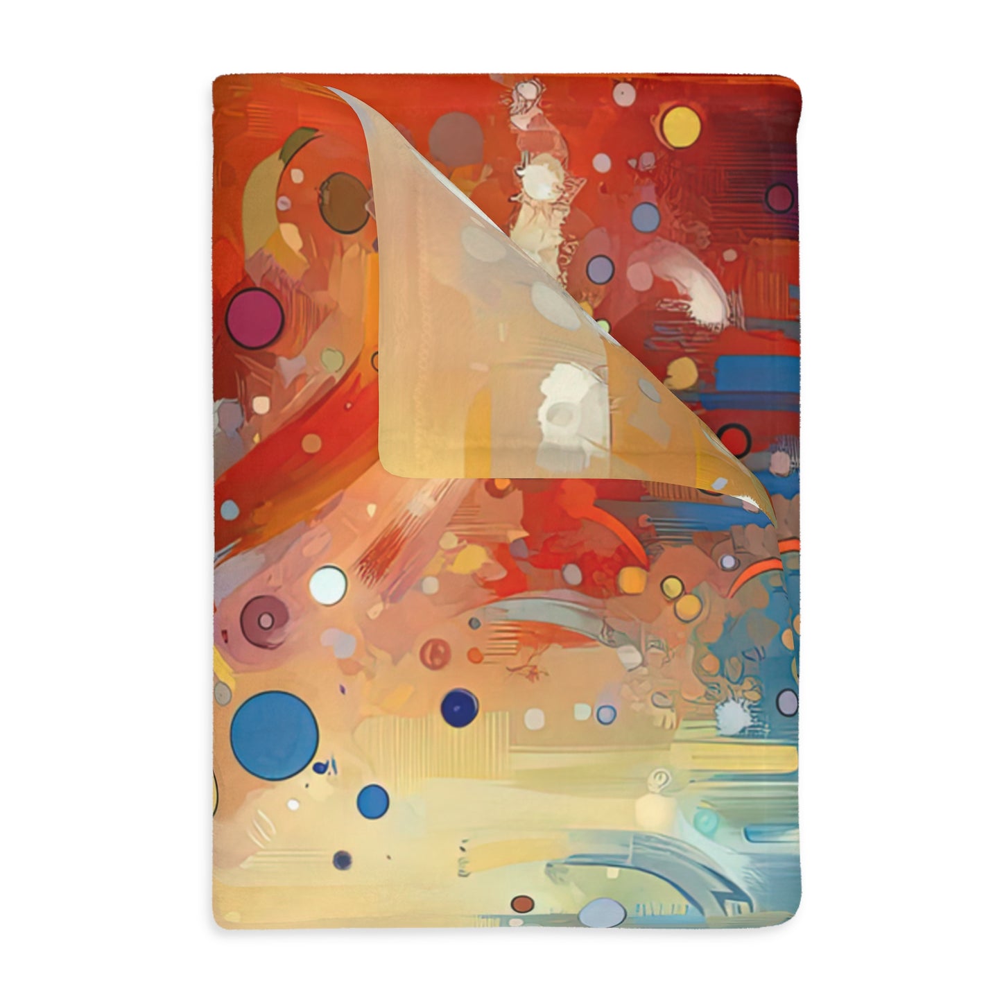 Humorous Unified Tachism Velveteen Microfiber Blanket (Two-sided print)