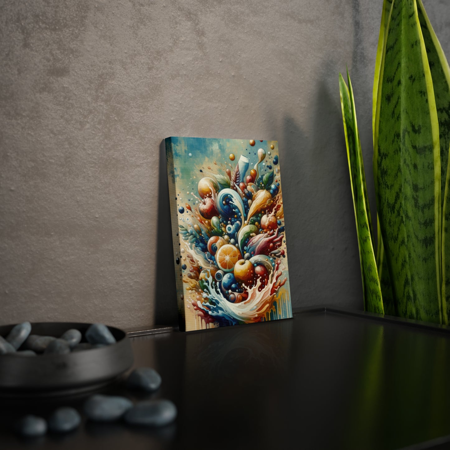 Nourishing Tachism Symphony Canvas Photo Tile