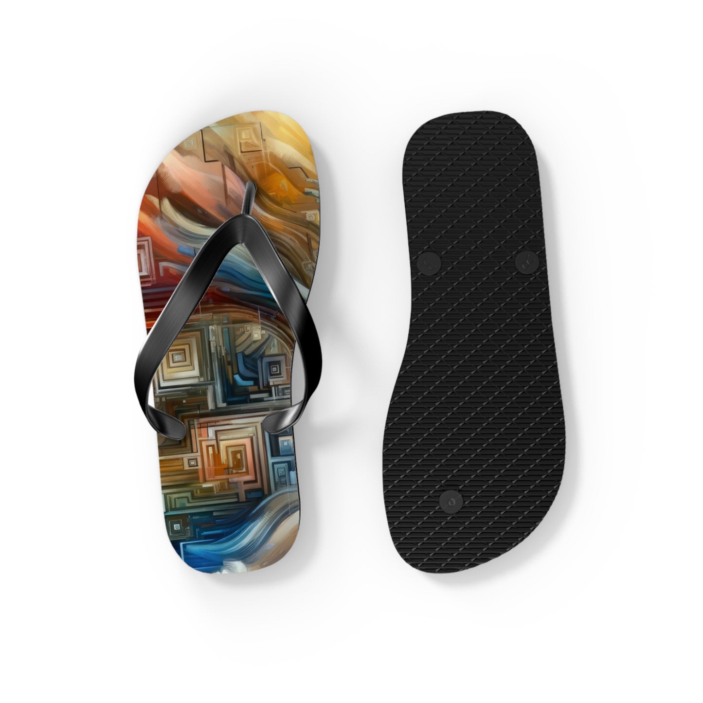 Woven Progress Tapestry Flip Flops