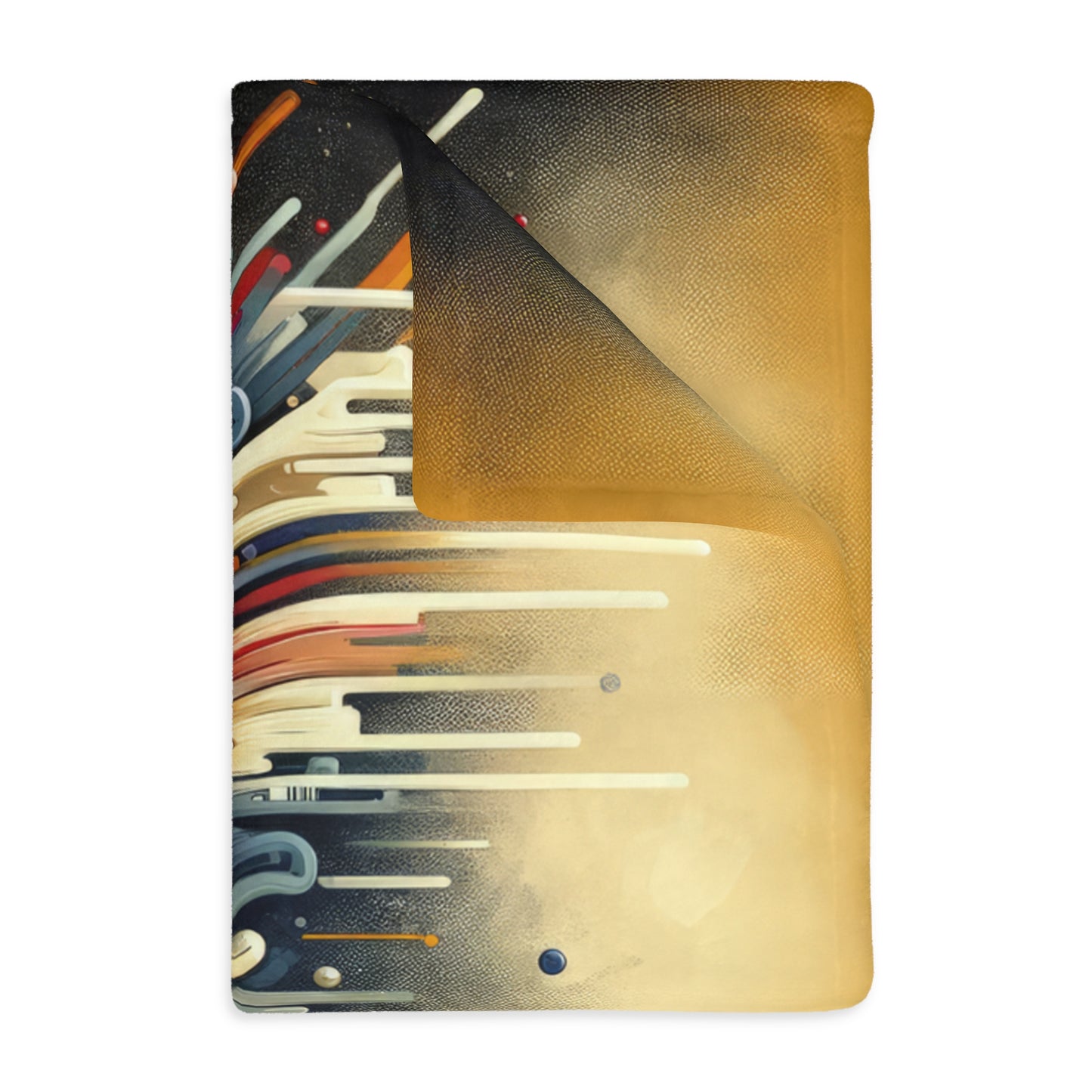 Abstract Financial Flux Velveteen Microfiber Blanket (Two-sided print)