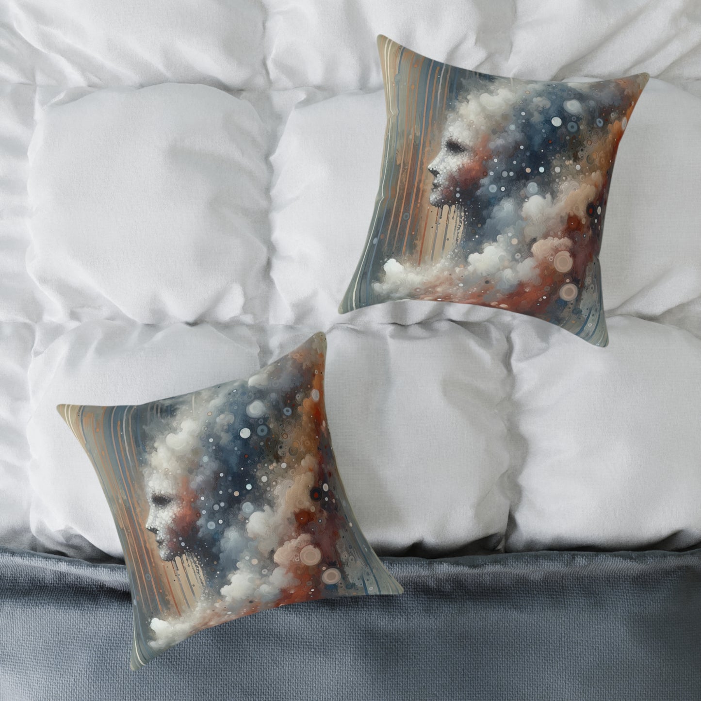 Ephemeral Hour Residue Spun Polyester Pillow