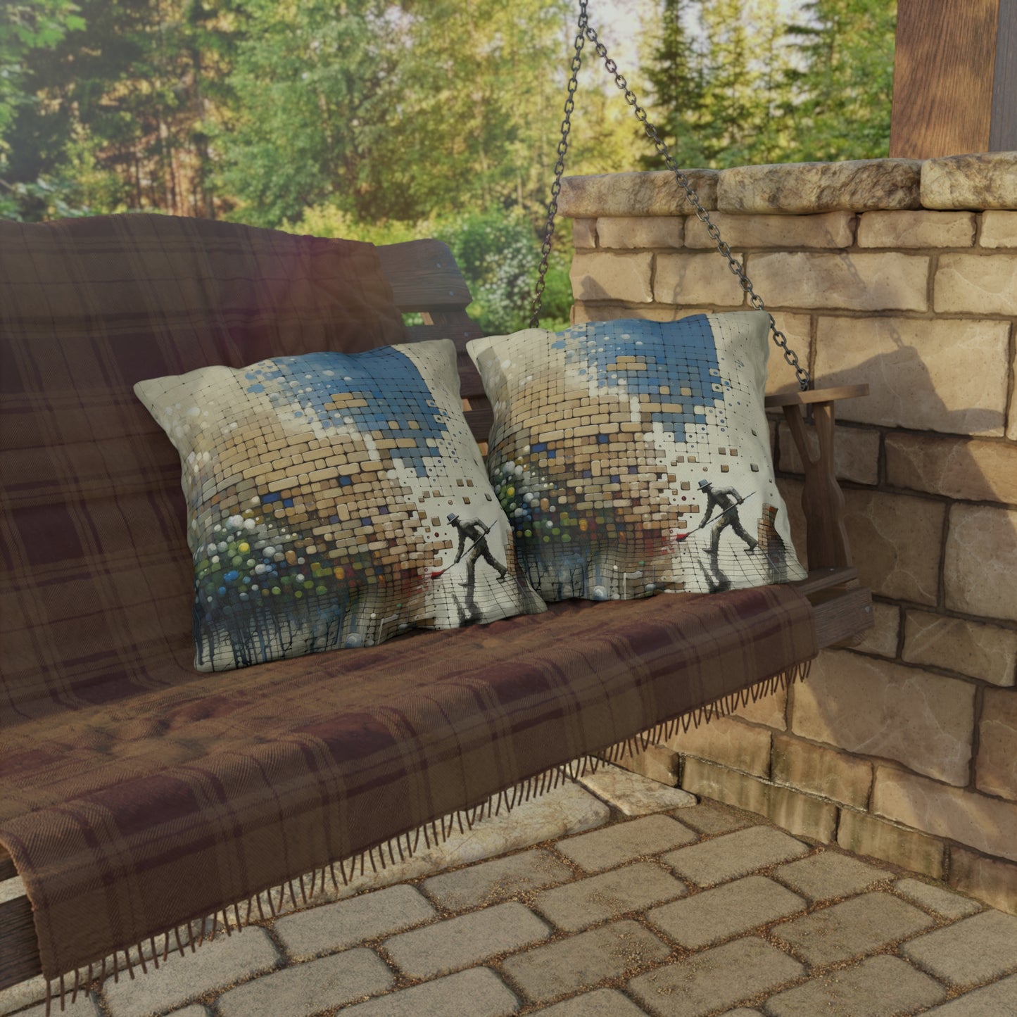 Change Tachism Everyday Outdoor Pillows