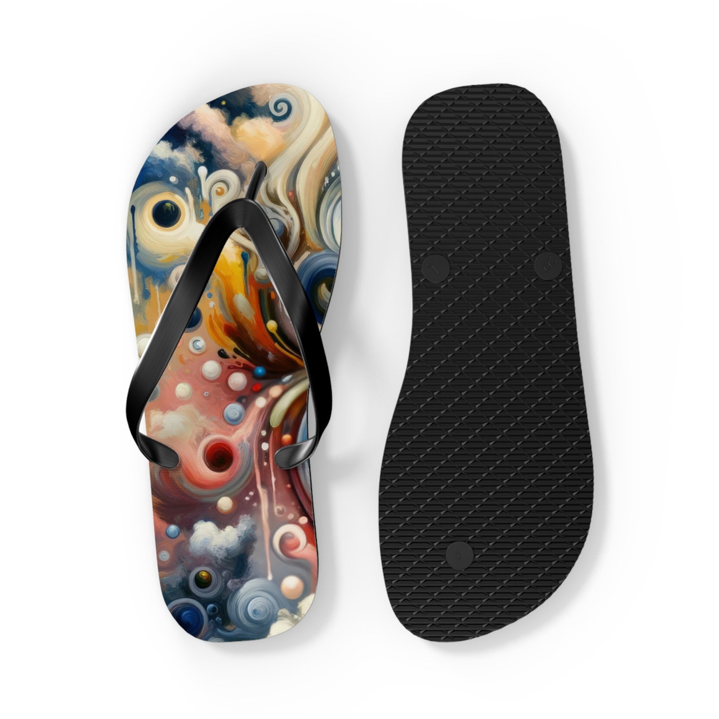 Paradoxical Embrace Tachism Flip Flops
