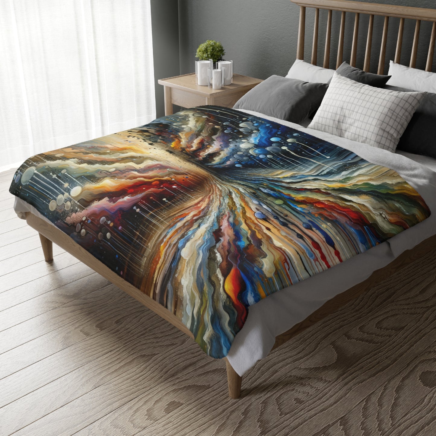 Linguistic Resonance Cascade Velveteen Microfiber Blanket (Two-sided print)