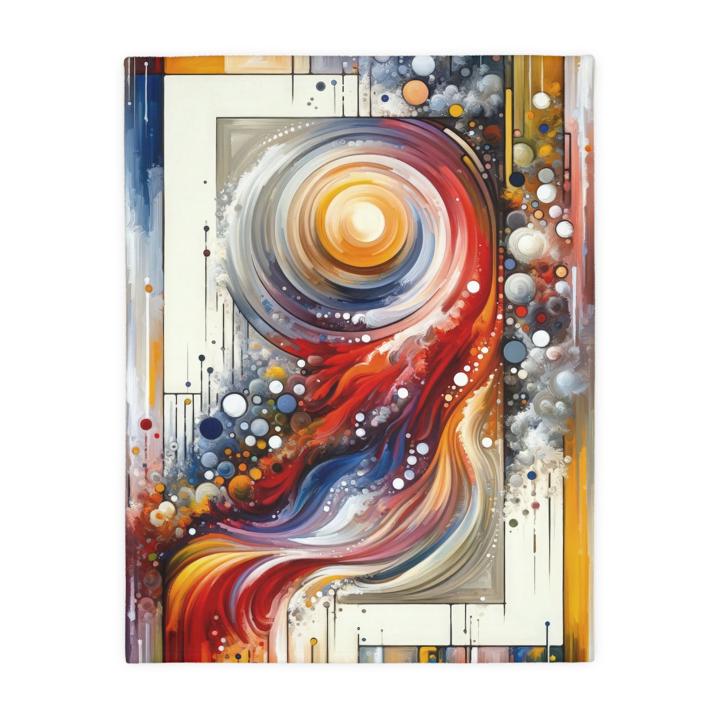 Harmonic Swirl Elegance Velveteen Microfiber Blanket (Two-sided print)