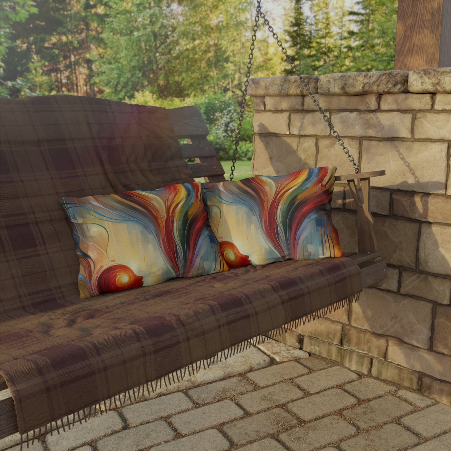 Empathetic Spiral Dialogue Outdoor Pillows