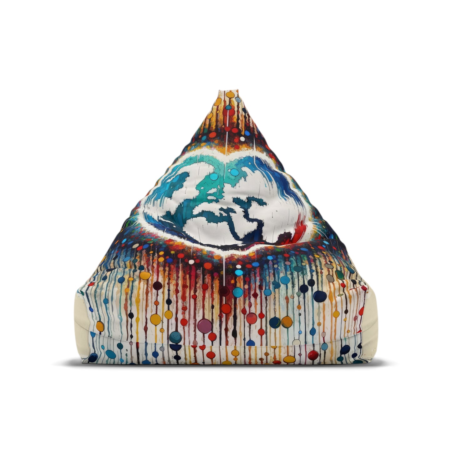 Heartbeats Synchronizing Peace Bean Bag Chair Cover