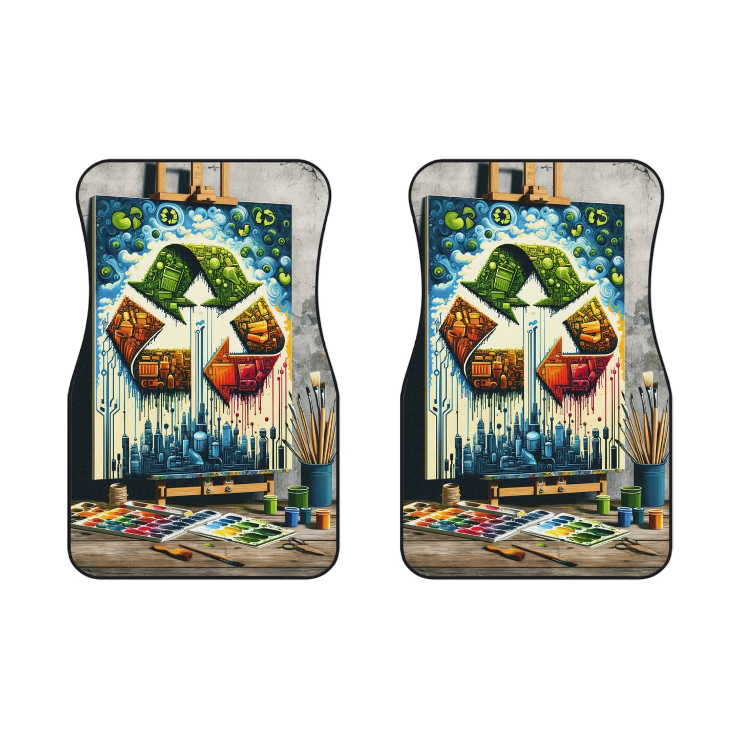 Upcycling Lifecycle Artistry Car Mats (2x Front)