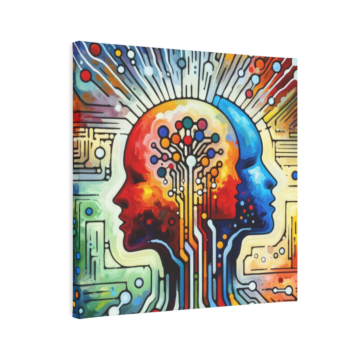 Empathetic Connection Abstract Canvas Photo Tile