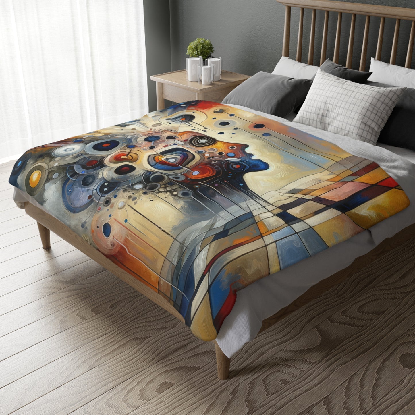 Mindful Tachism Engagement Velveteen Microfiber Blanket (Two-sided print)