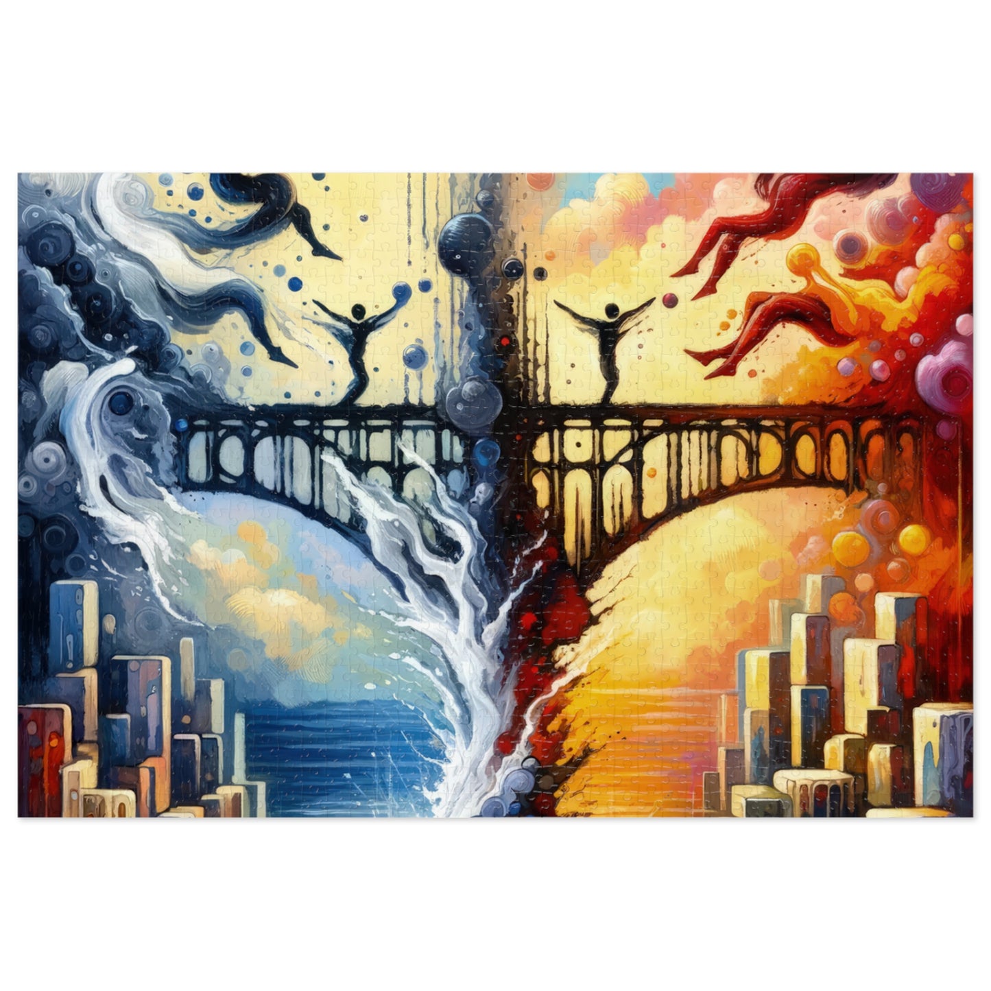 Faithful Diving Bridges Jigsaw Puzzle (30, 110, 252, 500,1000-Piece)