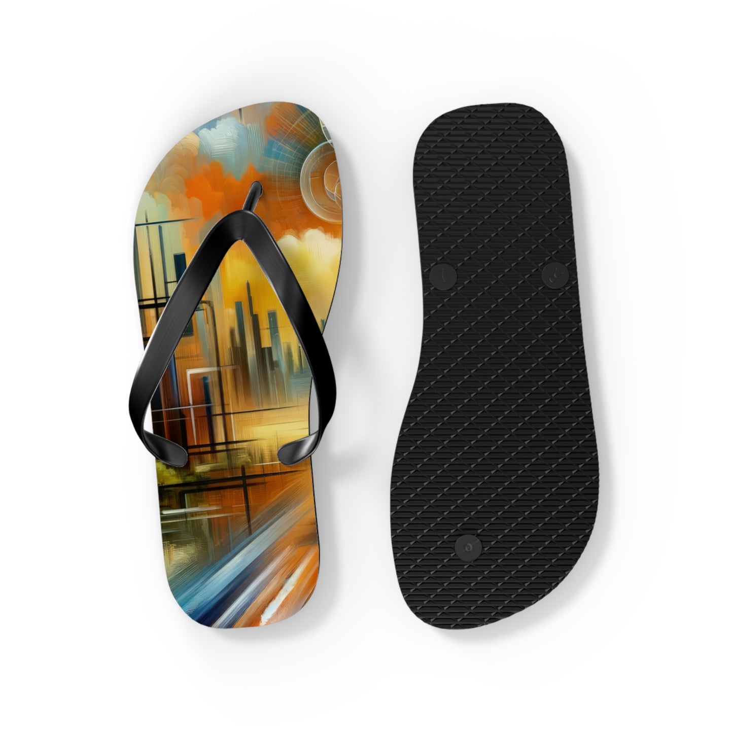 Digital Spiritual Journey Flip Flops