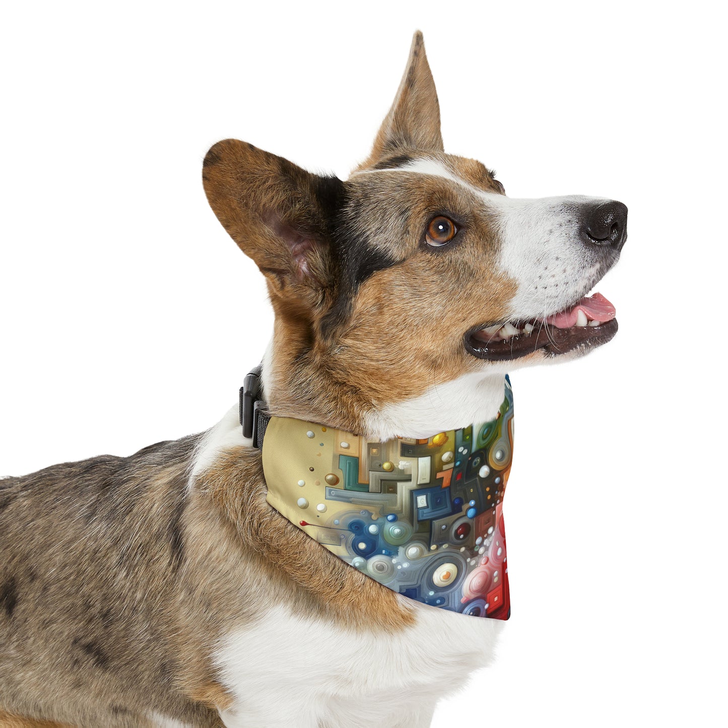 Connected Chromatic Tachism Pet Bandana Collar