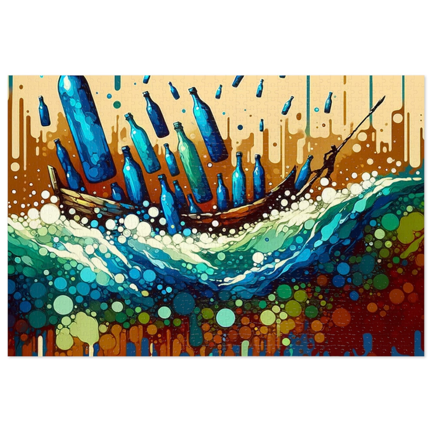 Oceanic Bottle Rescue Jigsaw Puzzle (30, 110, 252, 500,1000-Piece)