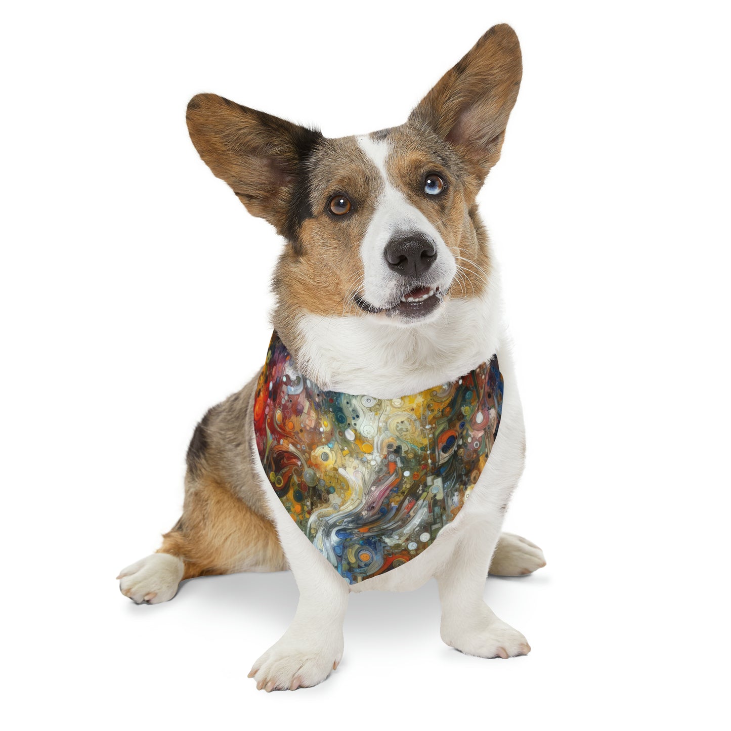 Perception Mosaic Abstract Pet Bandana Collar