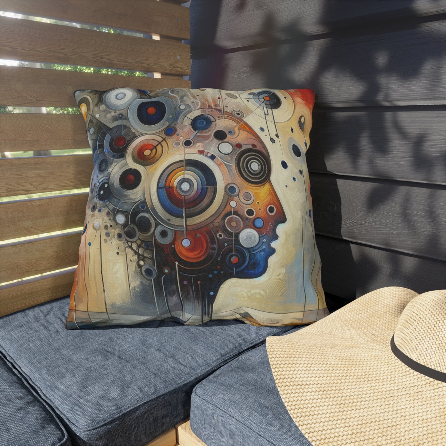 Mindful Tachism Engagement Outdoor Pillows