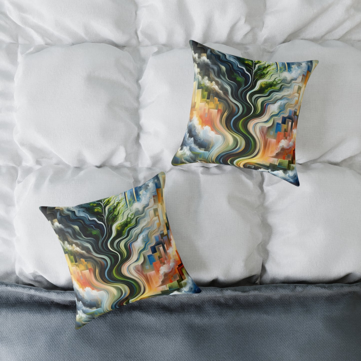 Eternal Digital Contrast Spun Polyester Pillow