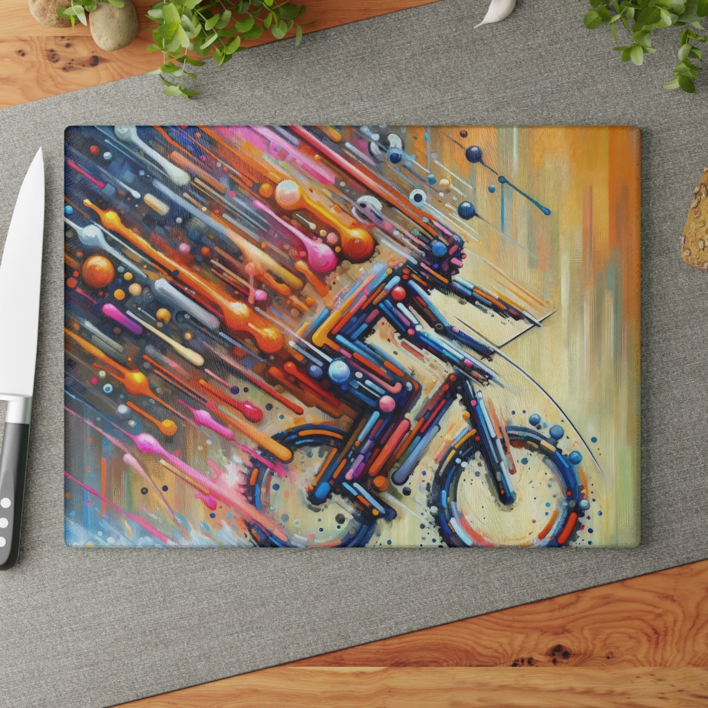 Vibrant Dynamic Sovereignty Glass Cutting Board