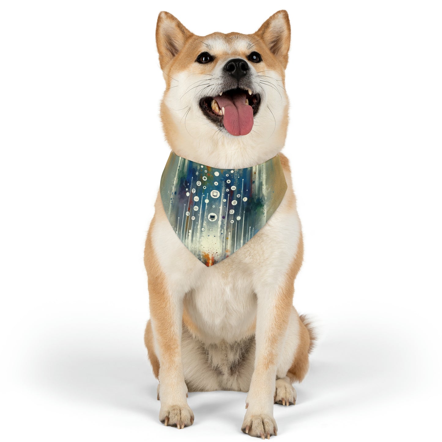Tachism Digital Escape Pet Bandana Collar