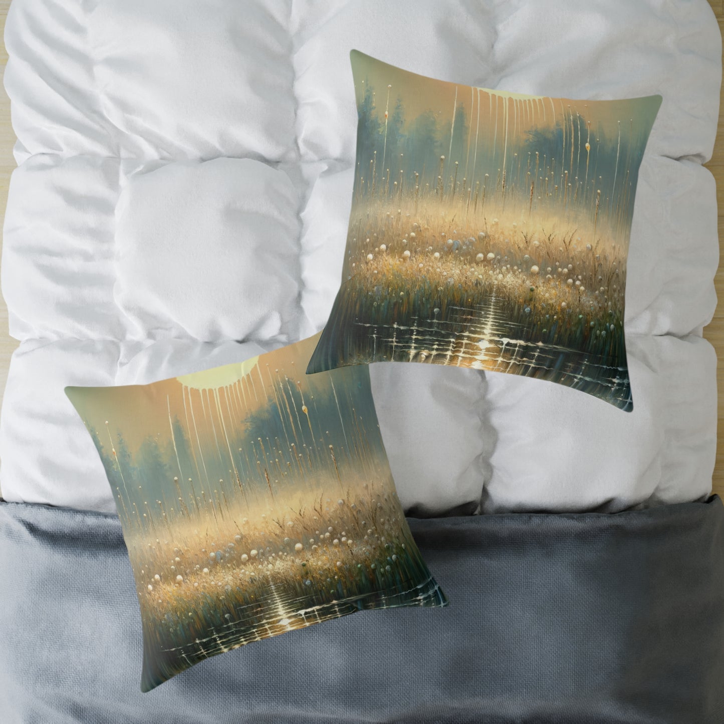 Observant Delicacy Heart Spun Polyester Pillow