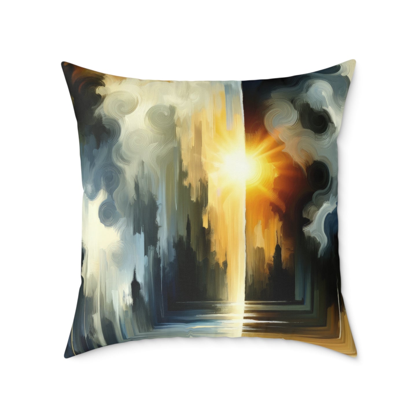 Dawn Dispels Darkness Spun Polyester Pillow