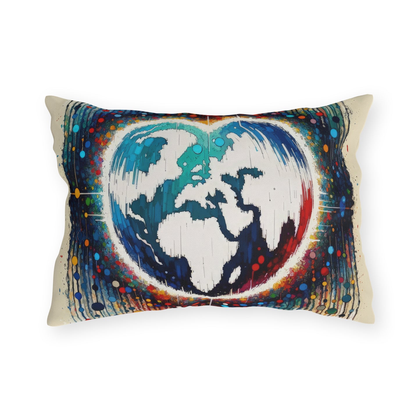 Heartbeats Synchronizing Peace Outdoor Pillows