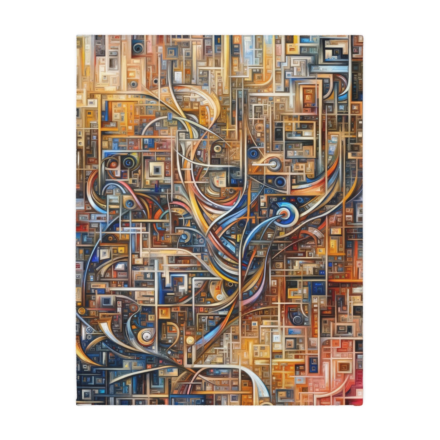 Intricate Life Tapestry Velveteen Microfiber Blanket (Two-sided print)