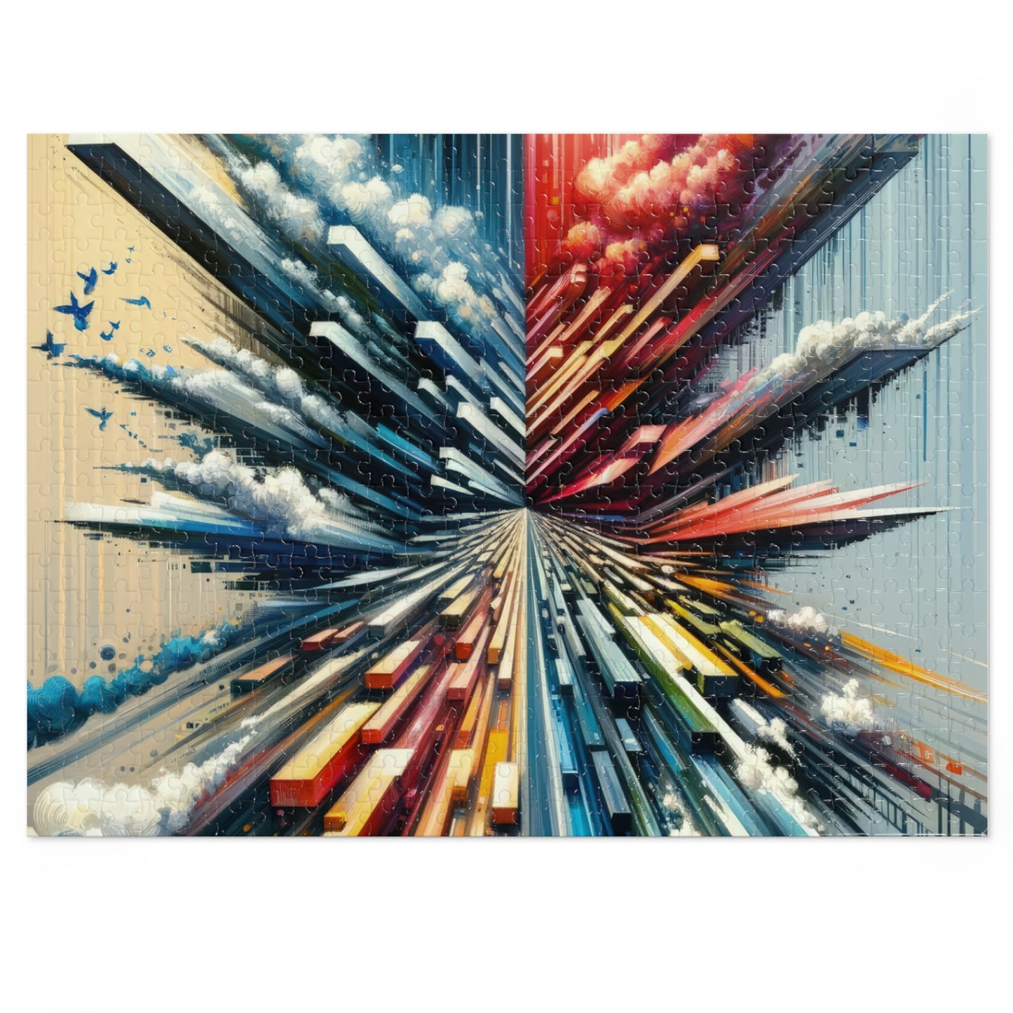 Rapid Perspective Shift Jigsaw Puzzle (30, 110, 252, 500,1000-Piece)