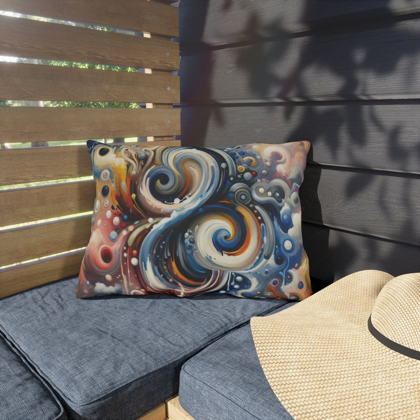 Paradoxical Embrace Tachism Outdoor Pillows