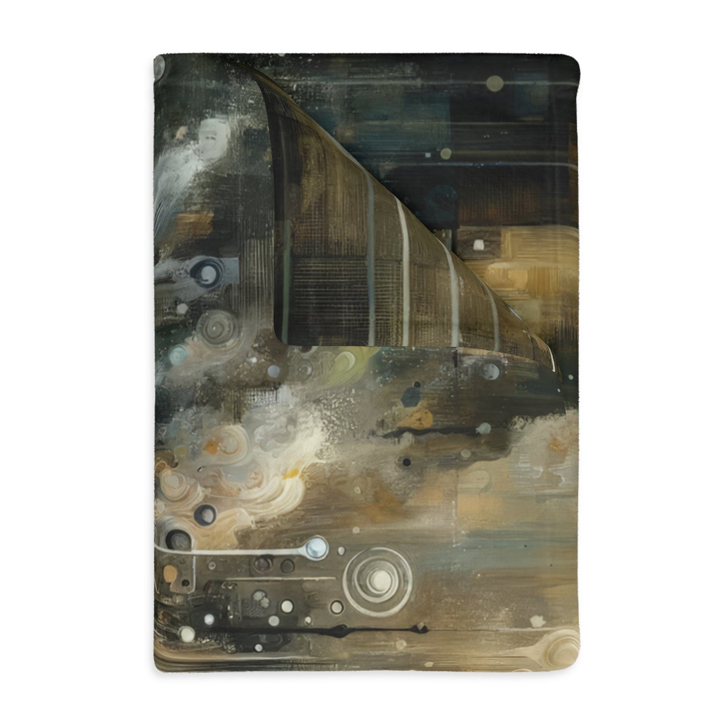 Integral Stewardship Abstract Velveteen Microfiber Blanket (Two-sided print)