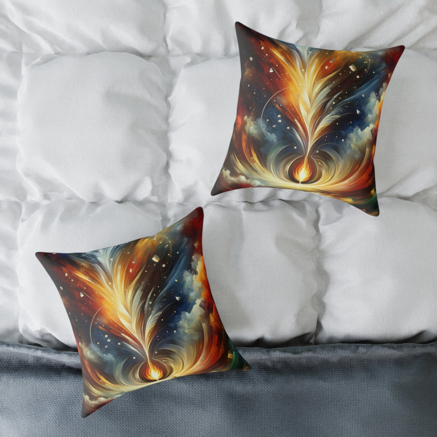 Igniting Transformational Currents Spun Polyester Pillow