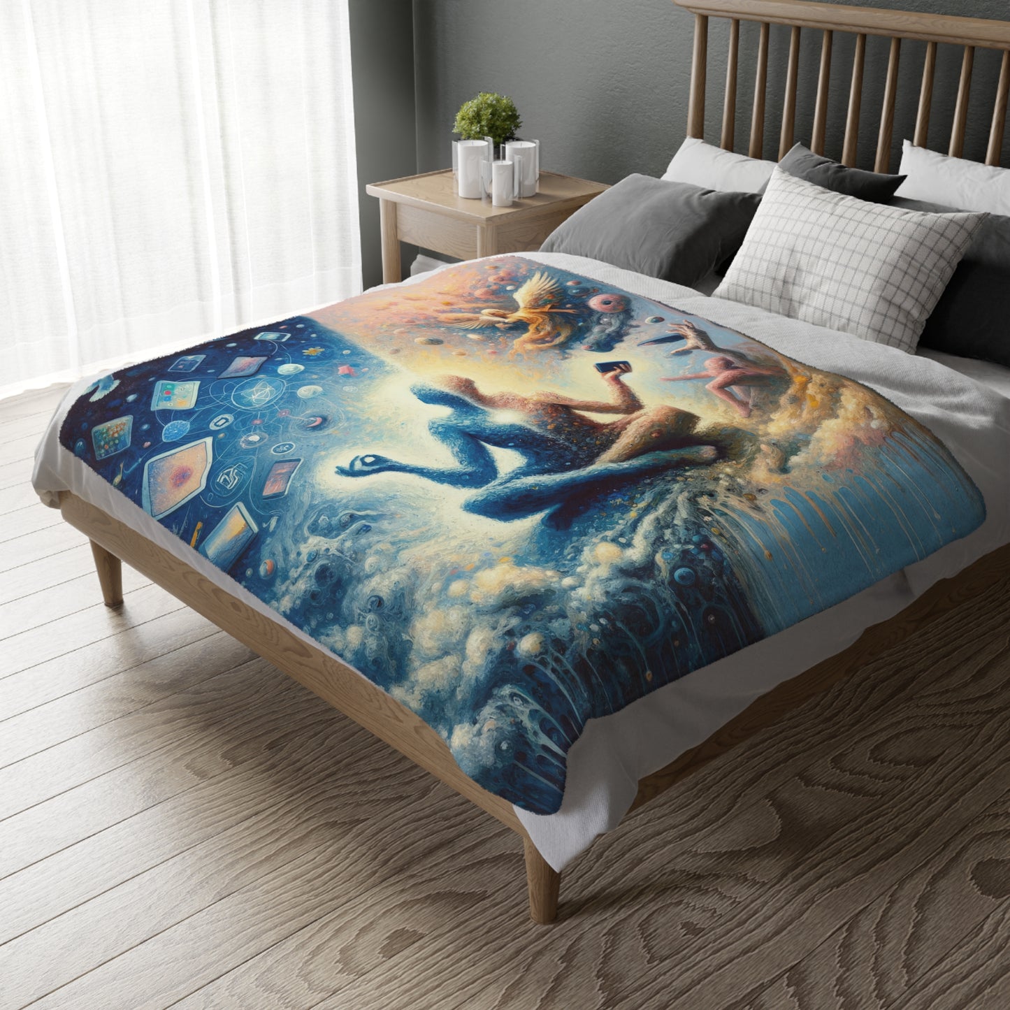 Spiritual Choice Transcendence Velveteen Microfiber Blanket (Two-sided print)