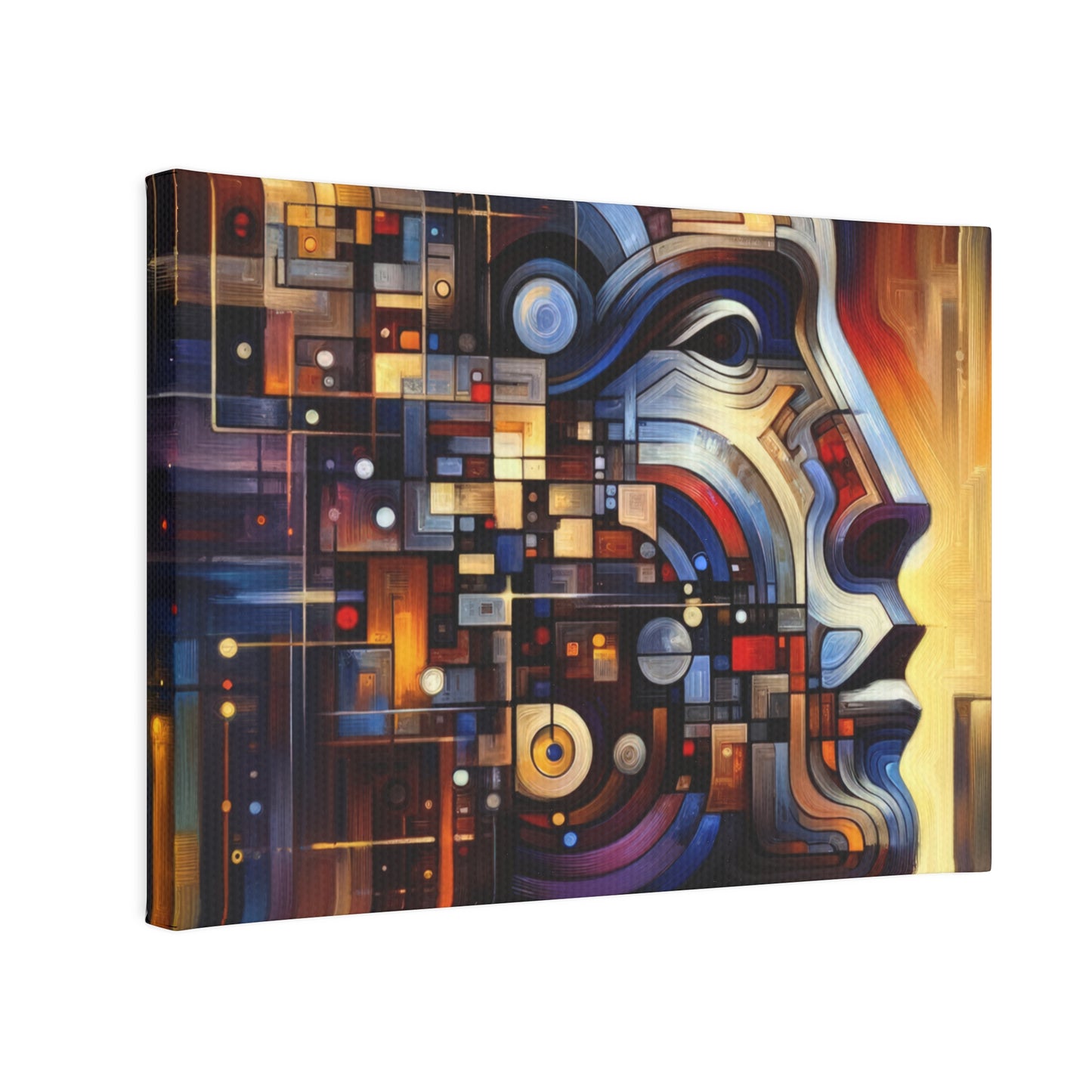 Reflective Tachism Shield Canvas Photo Tile
