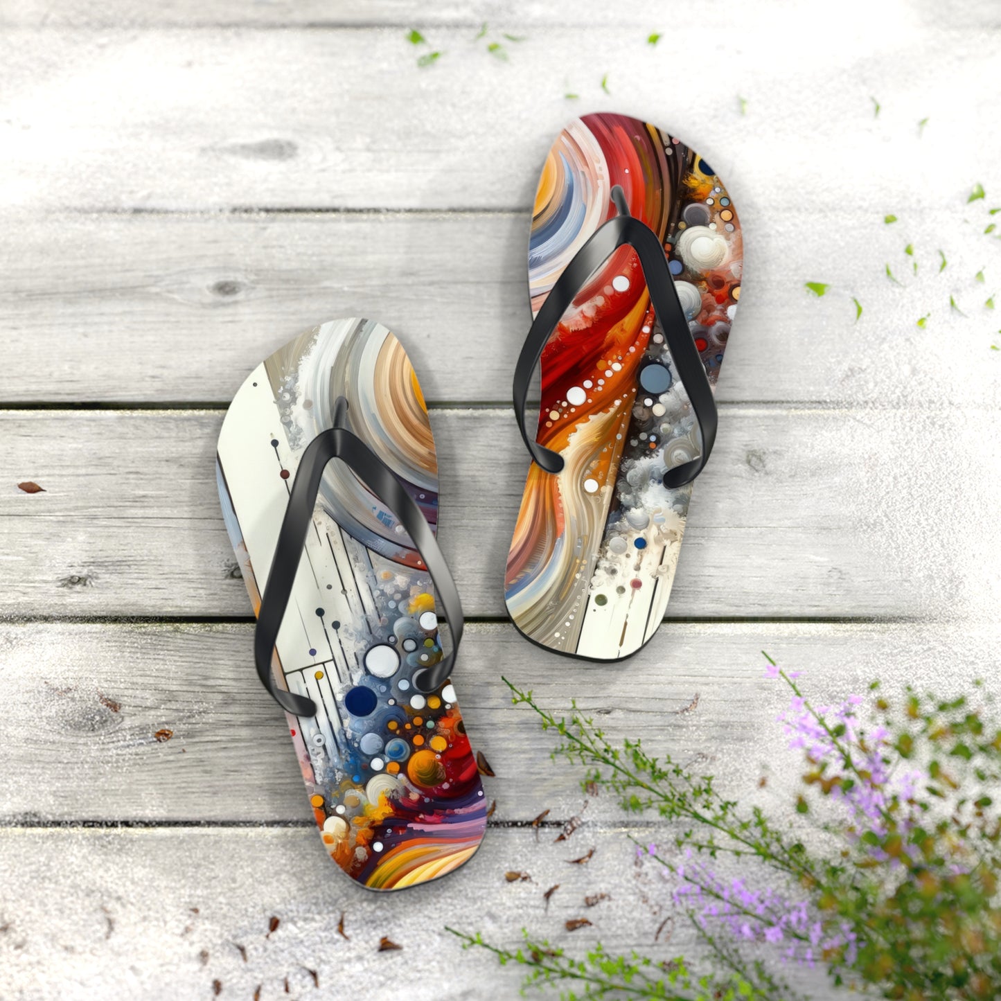 Harmonic Swirl Elegance Flip Flops