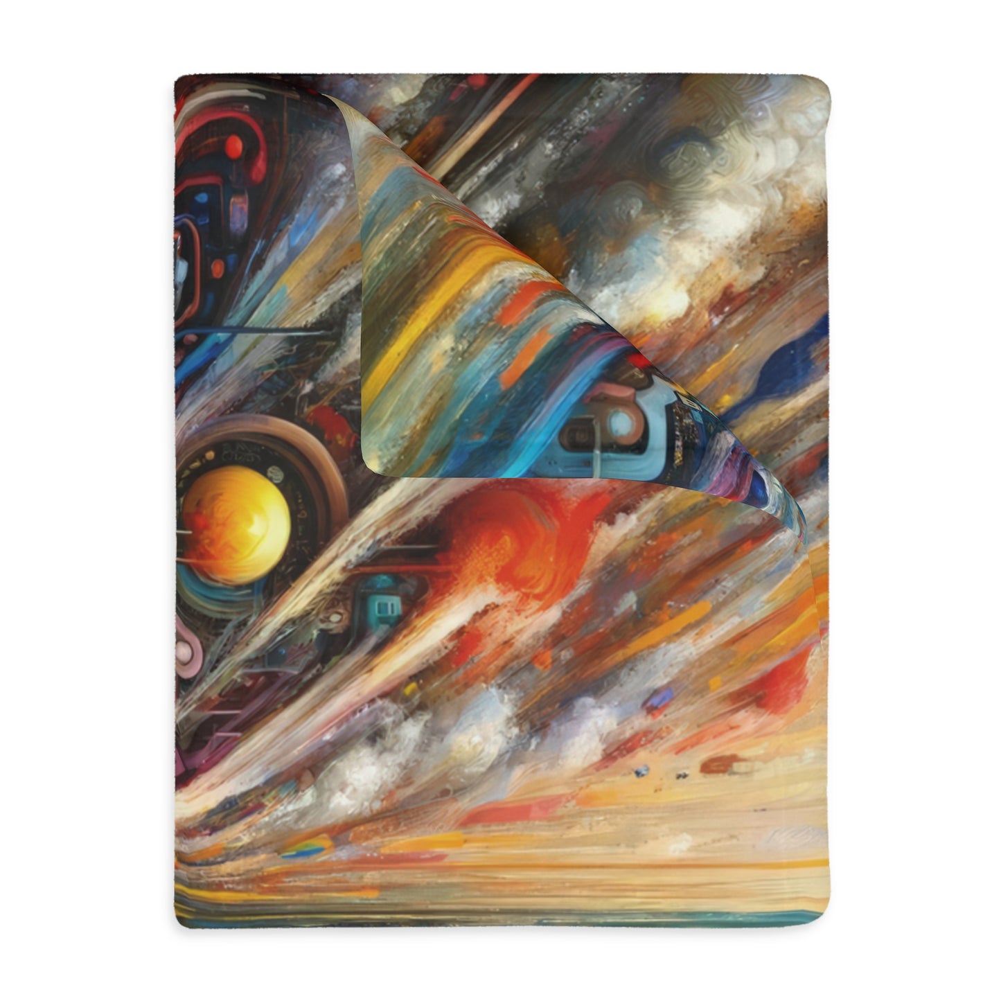 Information Bottleneck Cascade Velveteen Microfiber Blanket (Two-sided print)