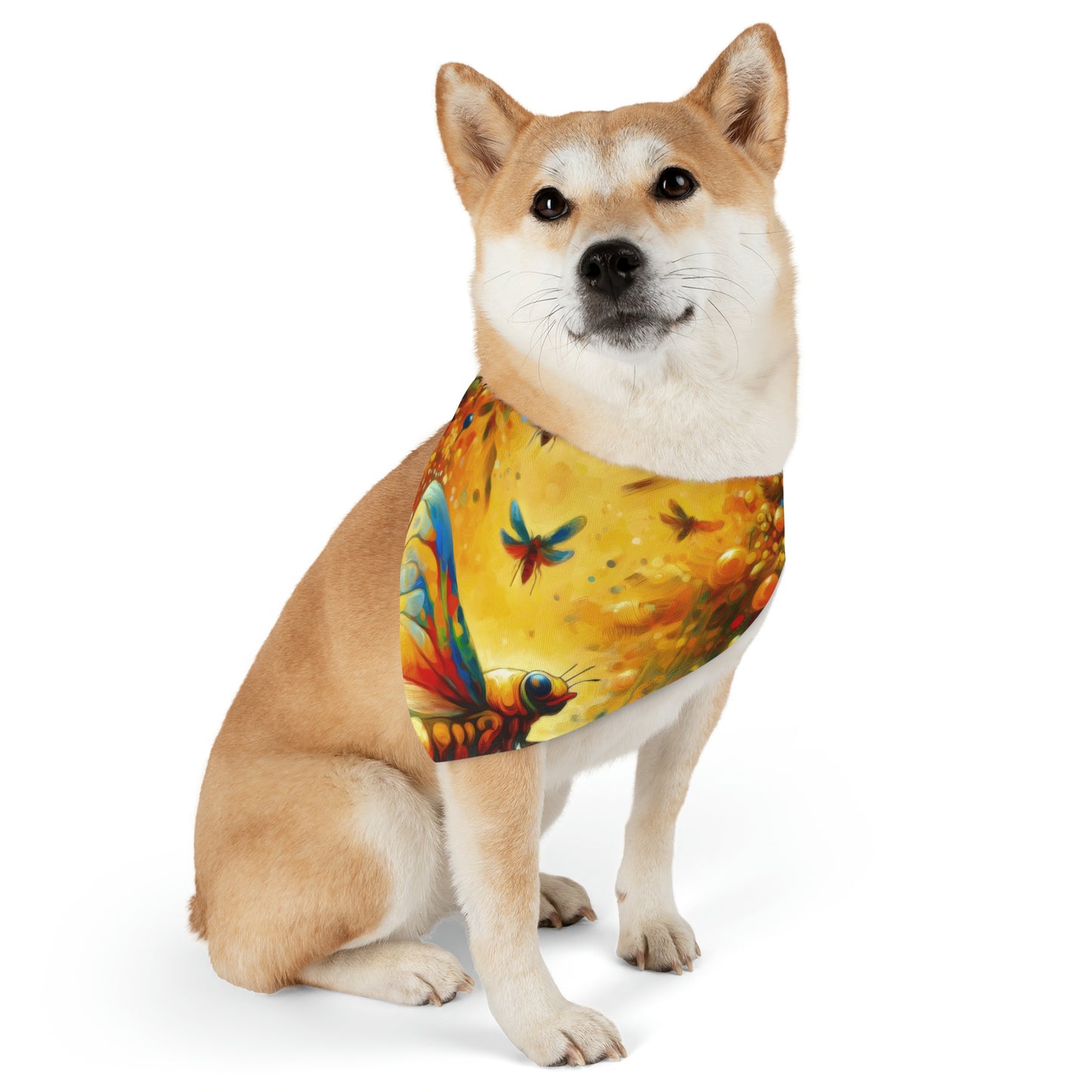 Seasonal Cicada Vibrance Pet Bandana Collar