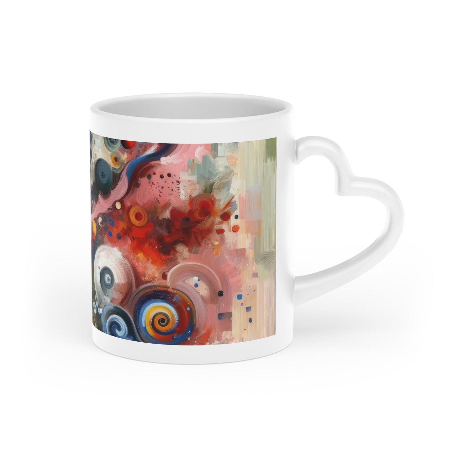 Unity Duality Abstraction Heart-Shaped Mug