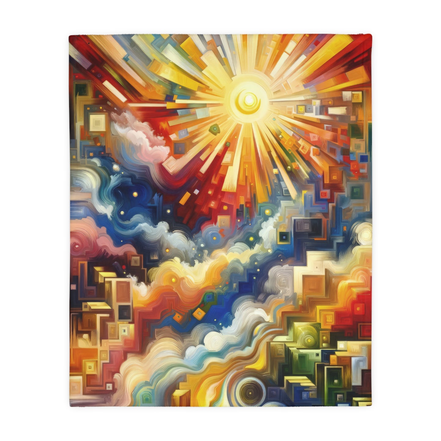 Abundant Resources Burst Velveteen Microfiber Blanket (Two-sided print)