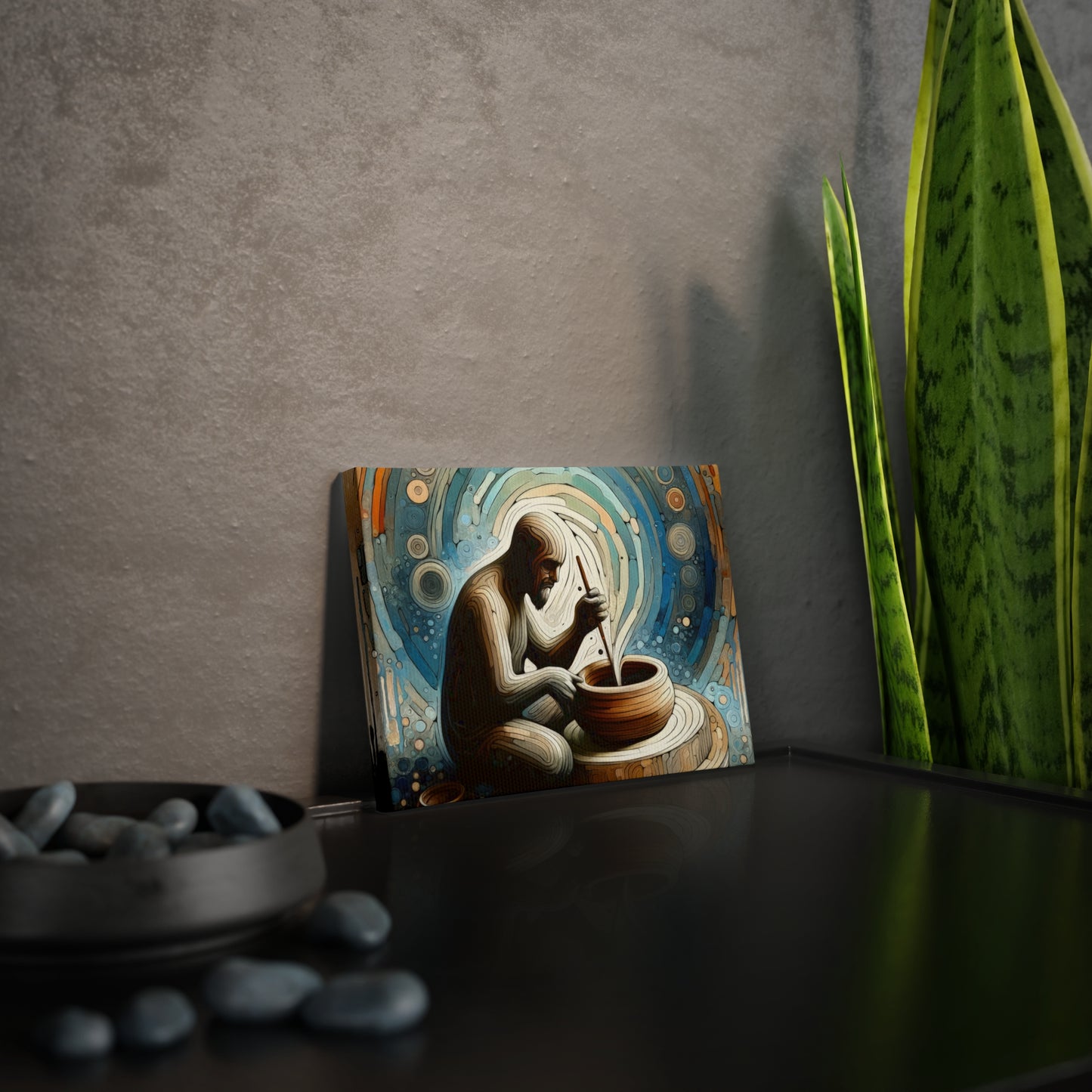 Crafting Semantic Pottery Canvas Photo Tile
