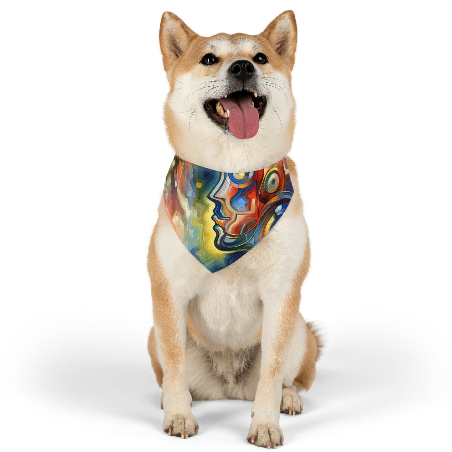 Emotional Perception Abstract Pet Bandana Collar