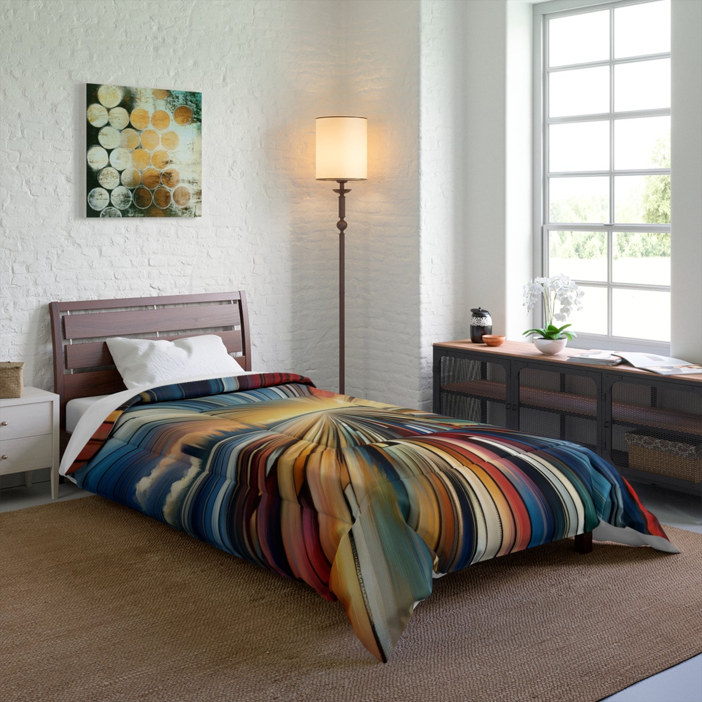 Strategic Horizon Tachism Comforter