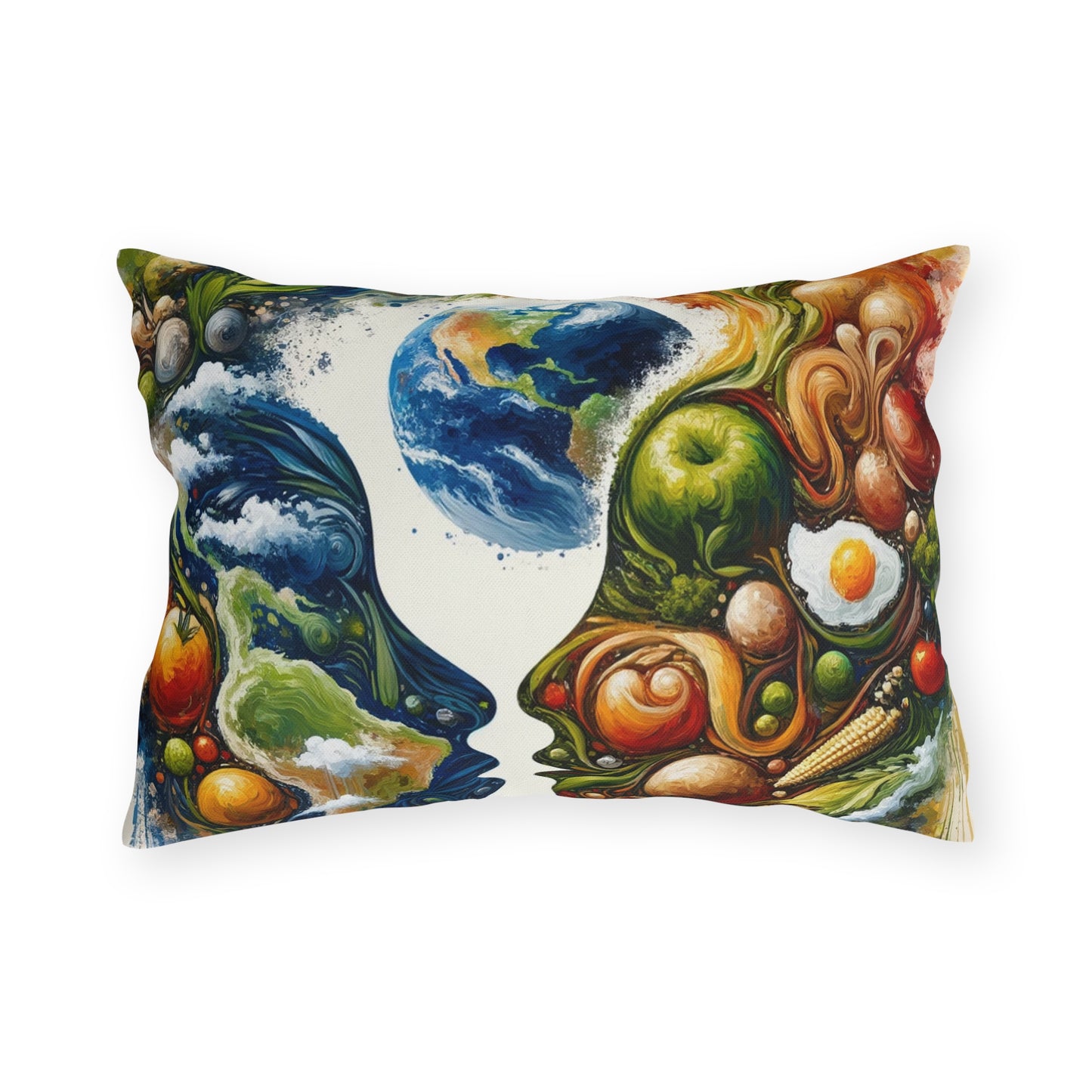Earthly Dialogue Feast Outdoor Pillows