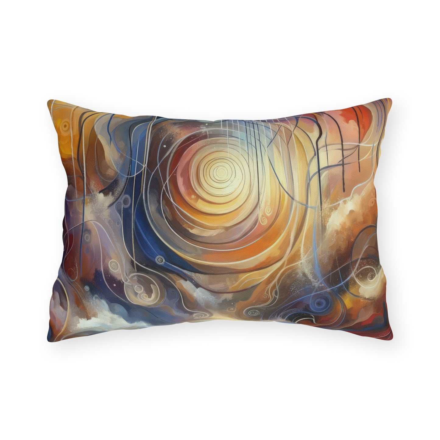 Presence Anchored Tachism Outdoor Pillows