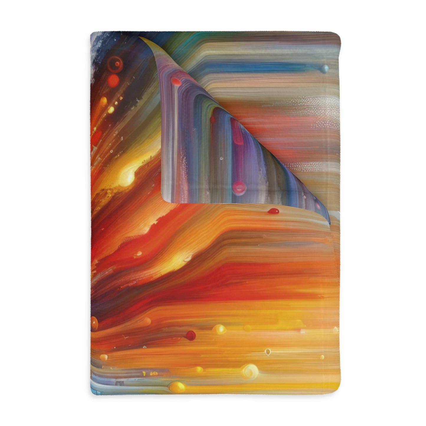 Kaleidoscopic Tachism Breath Velveteen Microfiber Blanket (Two-sided print)