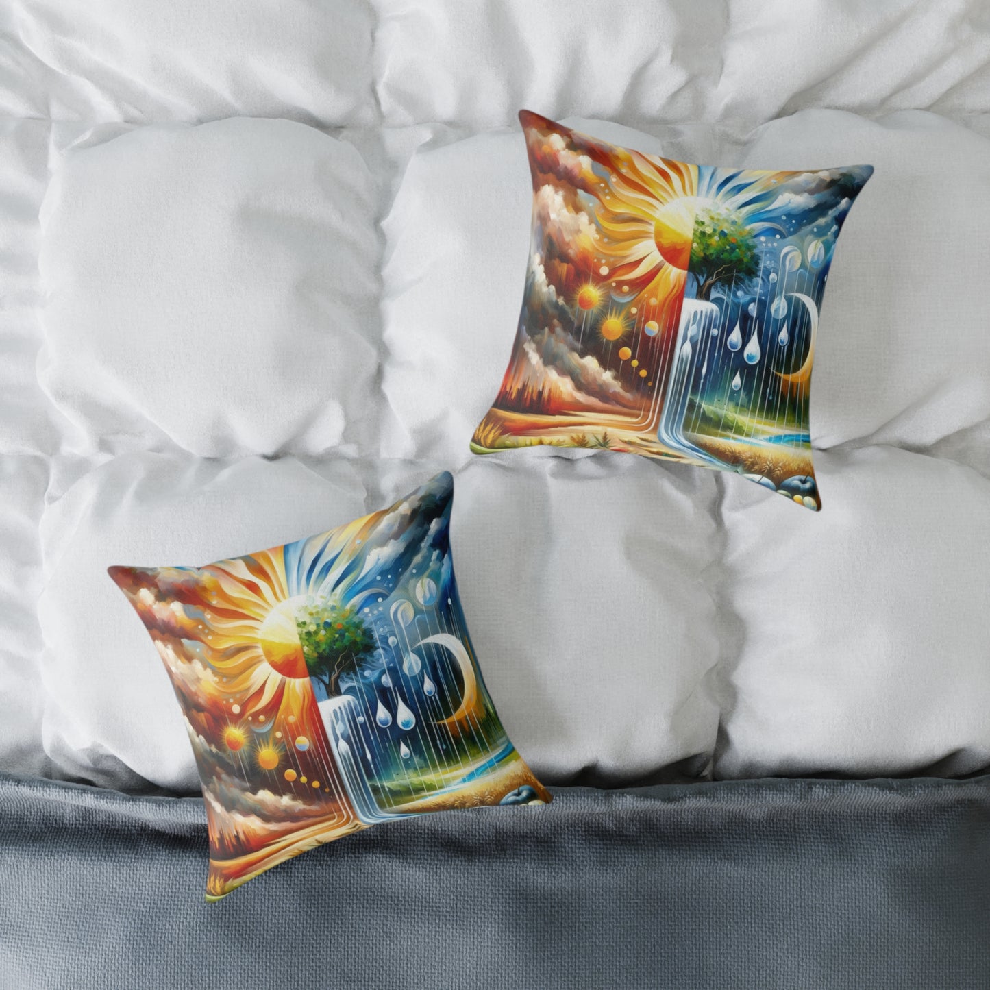 Sunshine Harvest Journey Spun Polyester Pillow