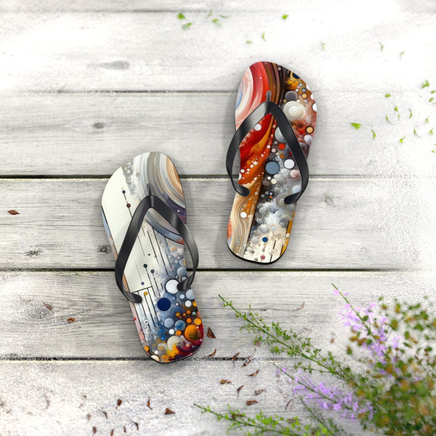 Harmonic Swirl Elegance Flip Flops