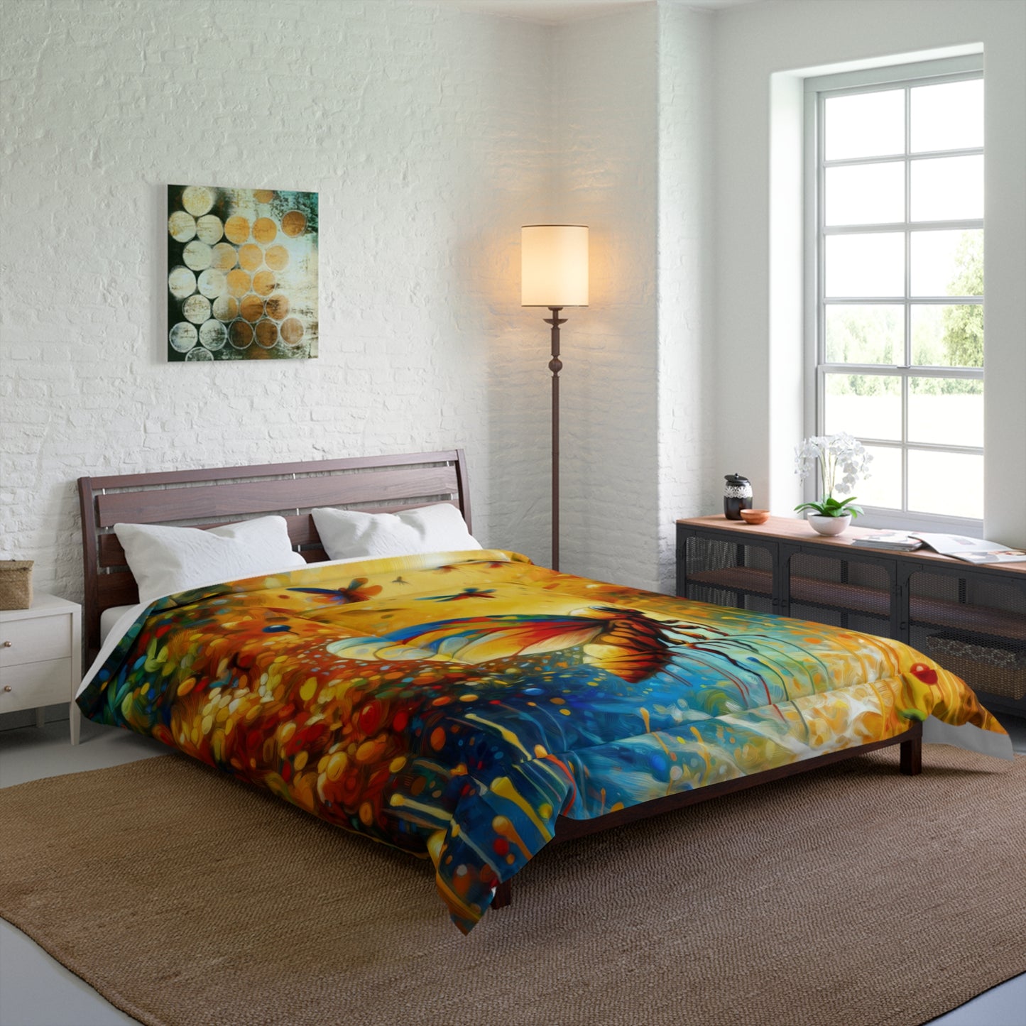 Seasonal Cicada Vibrance Comforter
