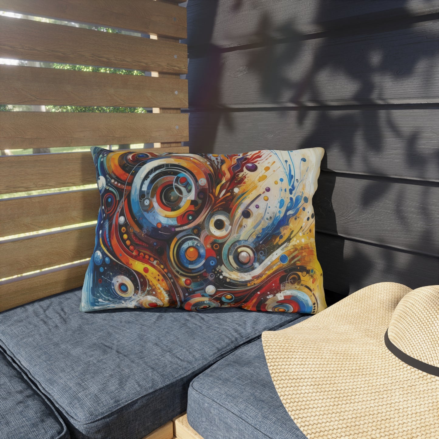 Harmonic Abstract Synergy Outdoor Pillows