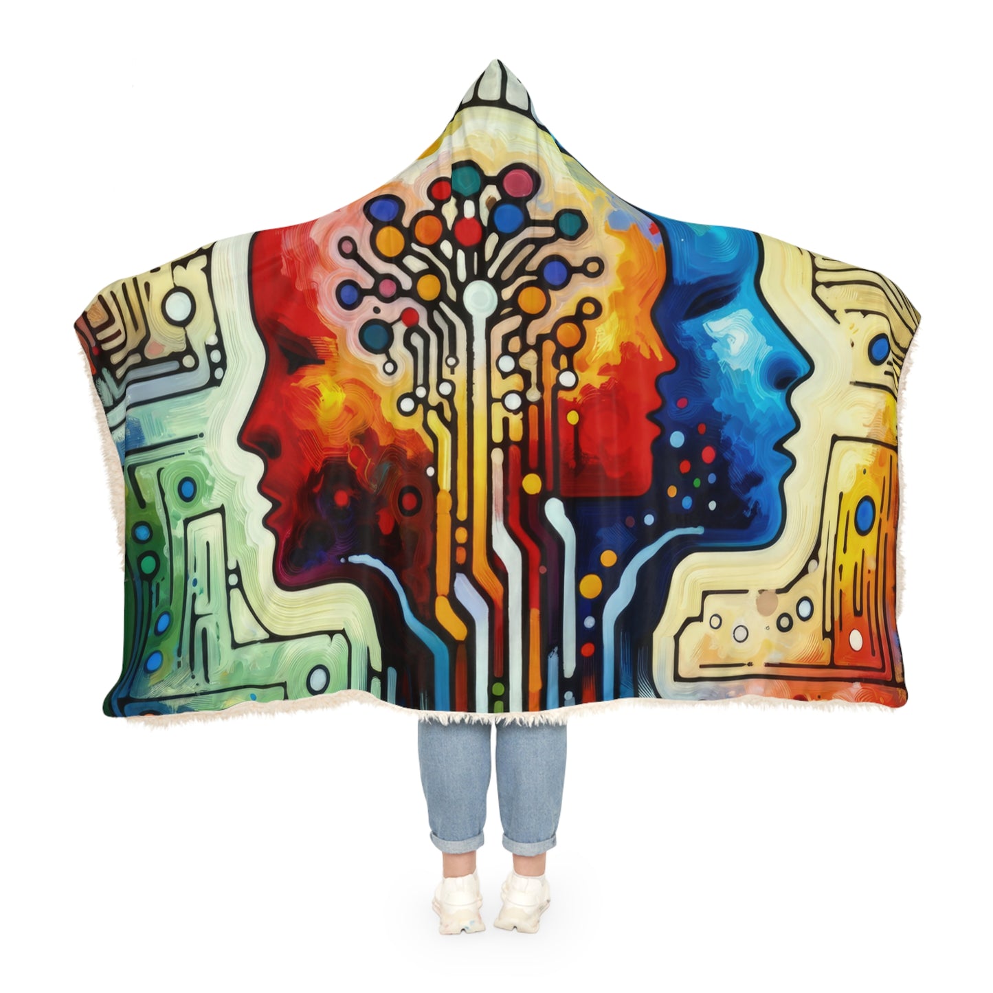 Empathetic Connection Abstract Snuggle Blanket