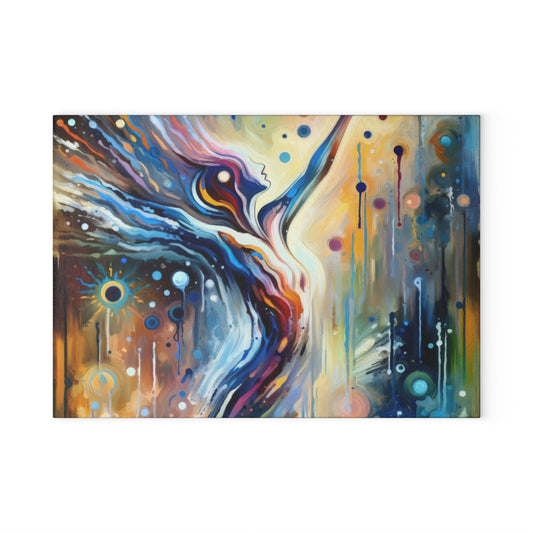 Journey Embrace Tachism Glass Cutting Board
